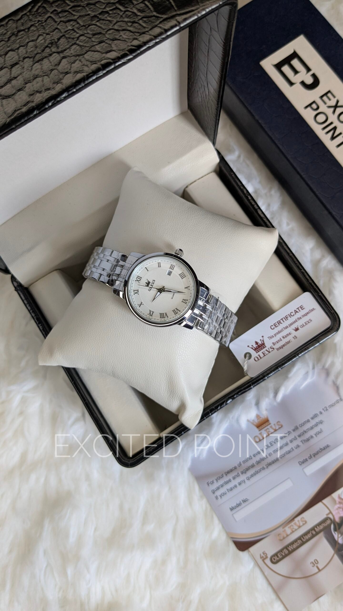 105138 OLEVS 5611 Women Elegant Official Quartz Watch–Roman Scale Luminous Wristwatch - Image 1
