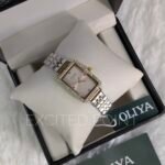 OLIYA 609 Official Women’s Luxury Square Quartz Watch – Stainless Steel Elegant Wristwatch – Women's Fashion