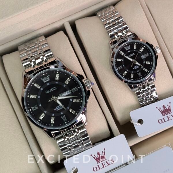 OLEVS 3620 Official Quartz Movement Couple watch - Super High Quality Couple Watch