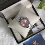 OLEVS 5628 Premium Quality Women’s Elegant Quartz Watch Pink Dial – Stainless Steel