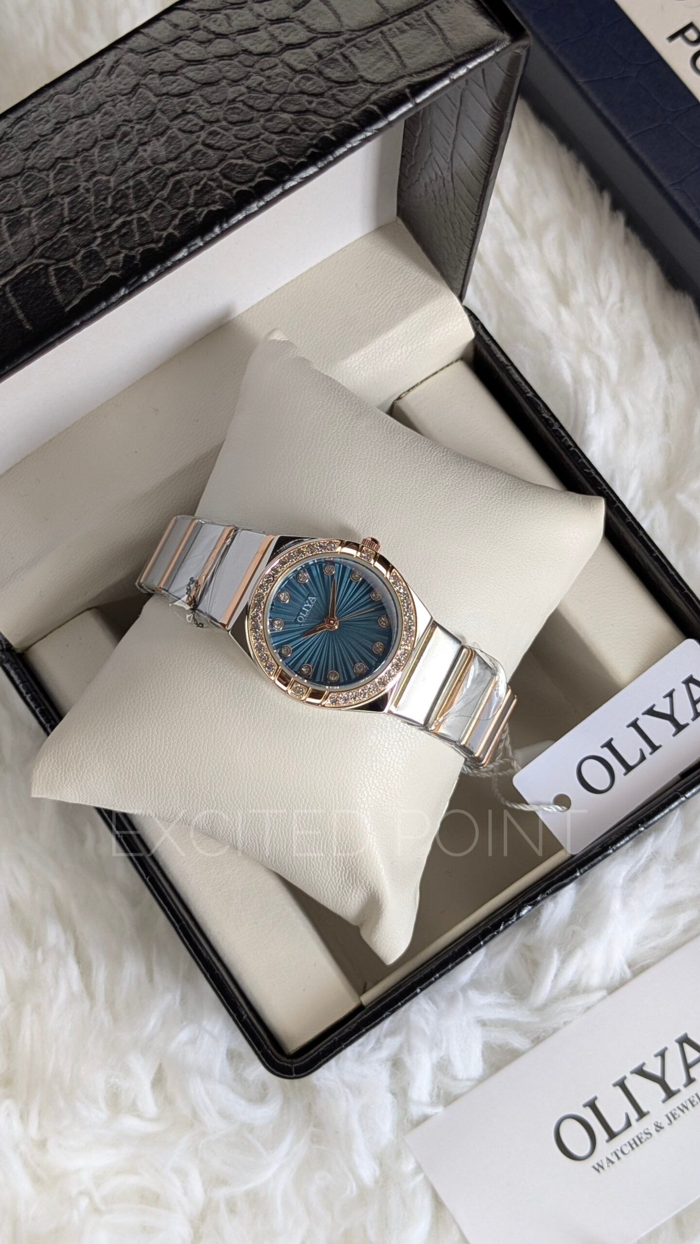 82969 OLIYA 990 Women’s Bracelet Watch with Crystal Bezel- Official Original Quartz Watch - Image 1